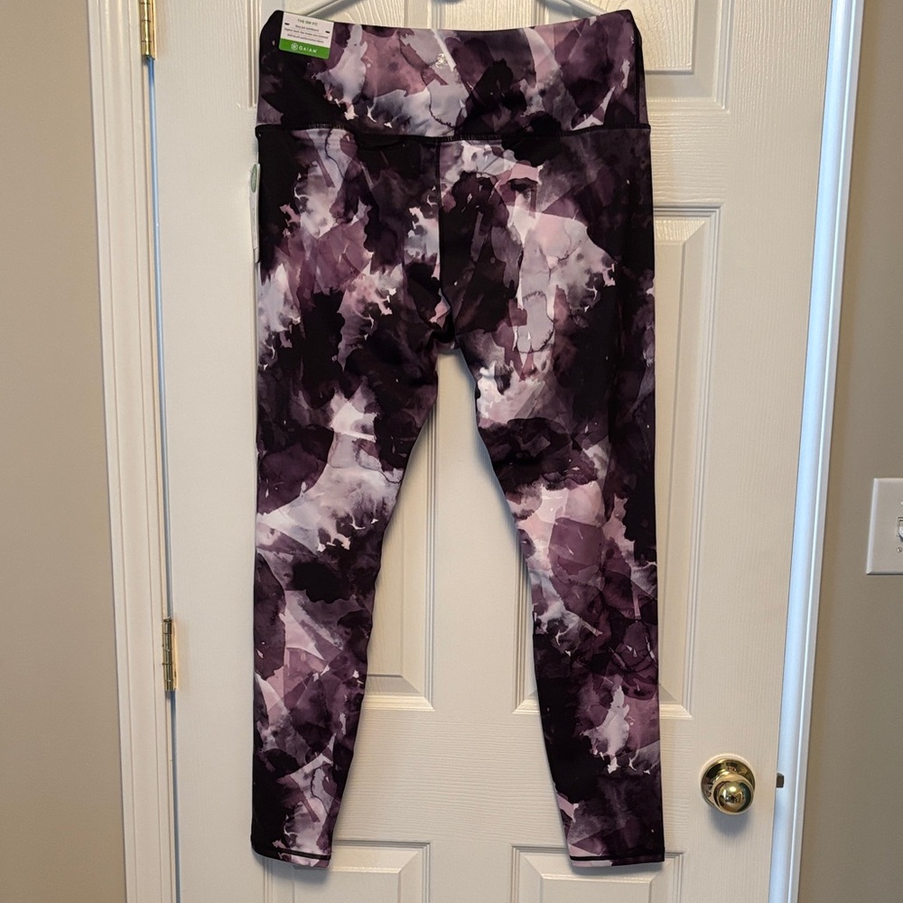 GAIAM Women's OM High Rise Yoga Workout Leggings in Arianna Print - Picture 4 of 5